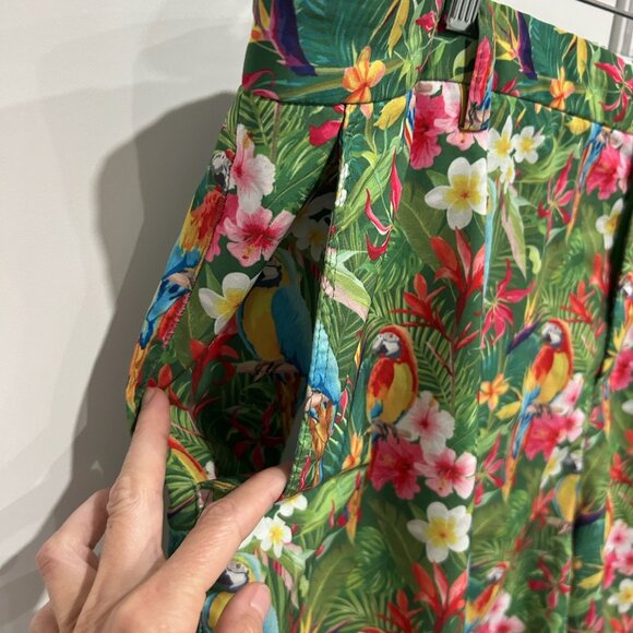 Hreski Mens Tropical Parrot Print Summer Wear Shorts Size 46 Vibrant Vacation - Picture 4 of 11
